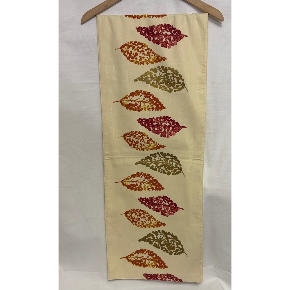 Unbranded Table Runner Unisex OS Cream Excellent Condition Fall Leaves Pattern